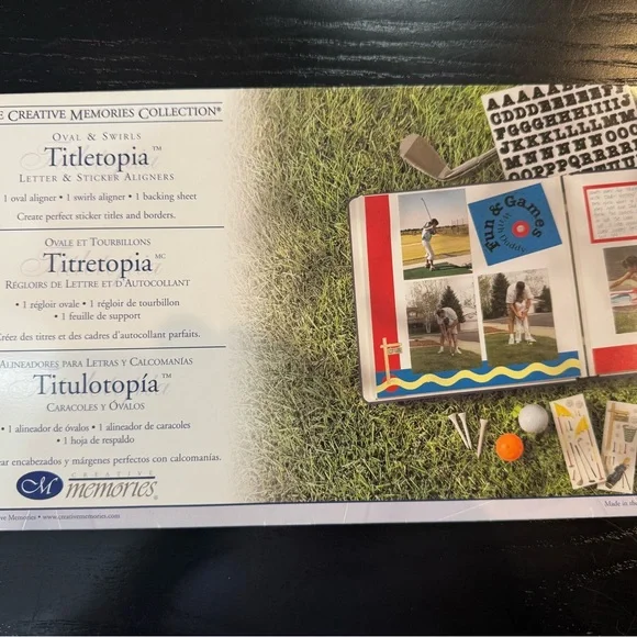 Creative Memories Titletopia Oval & Swirls Letters & Sticker Aligners Scrapbook - Picture 2 of 5